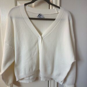 Princess Polly White V-Neck Cardigan